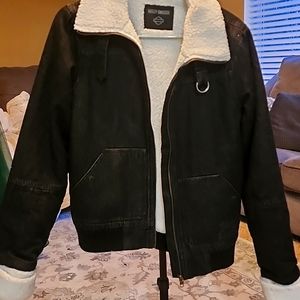 Harley Davidson jacket black with white